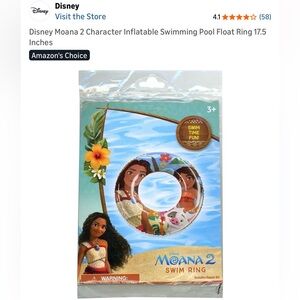 Disney Moana Swim Ring with Blue and Orange Accents